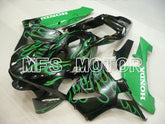 Honda CBR600RR 2003-2004 ABS Injection Fairing - Flame - Black Green - MFS2105 - Fairings Kit