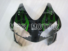 Honda CBR600RR 2003-2004 ABS Injection Fairing - Flame - Green Black - MFS2124 - Fairings Kit