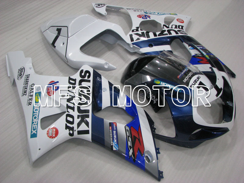 Suzuki GSXR600 2001-2003 Injection ABS Fairing - DUNLOP - White Blue - MFS2199 - Fairings Kit