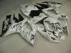 Suzuki GSXR600 GSXR750 2006-2007 Injection ABS Fairing - Corona - Black White - MFS2327 - Fairings Kit