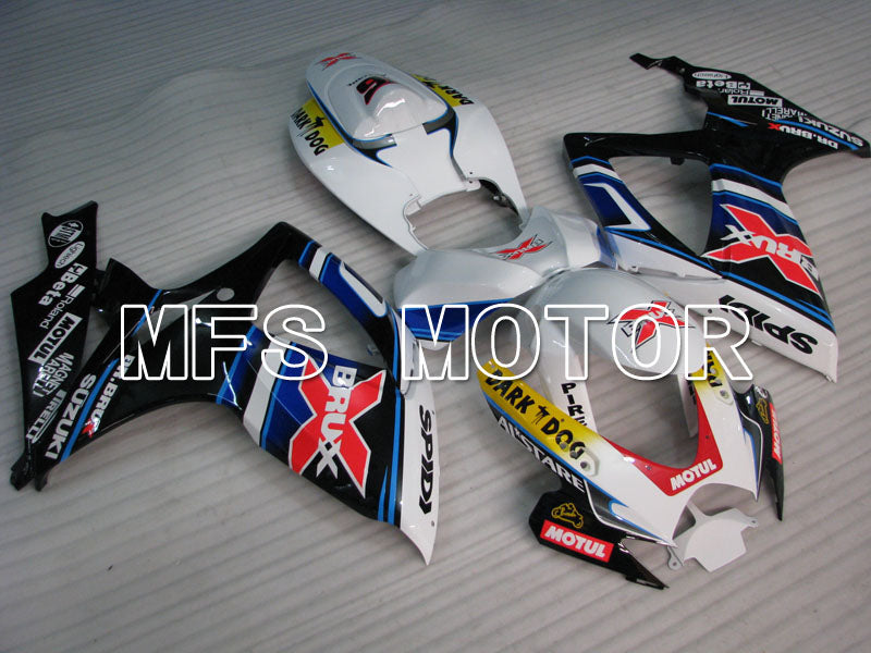 Suzuki GSXR600 GSXR750 2006-2007 Injection ABS Fairing - BRUX - Black White - MFS2412 - Fairings Kit