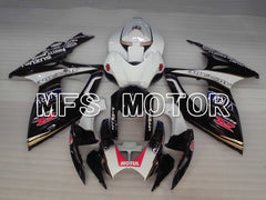 Suzuki GSXR600 GSXR750 2006-2007 Injection ABS Fairing - VIRU - Black White - MFS2420 - Fairings Kit
