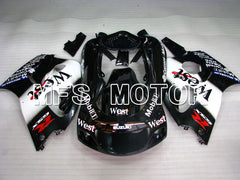 Suzuki GSXR750 1996-1999 ABS Fairing - West - Black White - MFS6873 - Fairings Kit