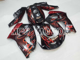 Suzuki GSXR600 1997-2000 ABS Fairing - Flame - Black Orange - MFS2560 - Fairings Kit