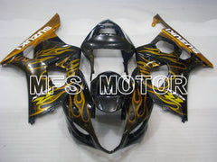 Suzuki GSXR1000 2003-2004 Injection ABS Fairing - Flame - Black Yellow - MFS2577 - Fairings Kit