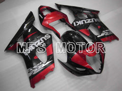 Suzuki GSXR1000 2003-2004 Injection ABS Fairing - Factory Style - Black Red - MFS2586 - Fairings Kit
