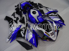 Yamaha YZF-R1 2007-2008 Injection ABS Fairing - Monster - Blue White - MFS3494 - Fairings Kit