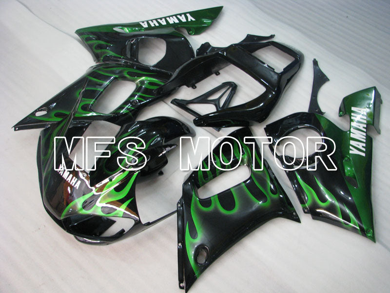 Yamaha YZF-R6 1998-2002 Injection ABS Fairing - Flame - Black Green - MFS3520 - Fairings Kit