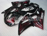 Yamaha YZF-R6 1998-2002 Injection ABS Fairing - Flame - Black Red - MFS3543 - Fairings Kit