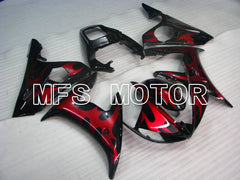 Yamaha YZF-R6 2003-2004 Injection ABS Fairing - Flame - Red wine color Black - MFS3607 - Fairings Kit