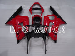 Kawasaki NINJA ZX6R 2003-2004 Injection ABS Fairing - Factory Style - Black Red - MFS3727 - Fairings Kit
