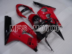 Kawasaki NINJA ZX6R 2003-2004 Injection ABS Fairing - Factory Style - Black Red - MFS3727 - Fairings Kit