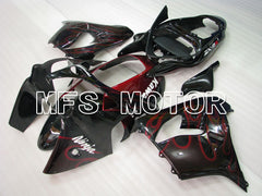 Kawasaki NINJA ZX9R 2000-2001 ABS Fairing - Flame - Black Red - MFS3830 - Fairings Kit