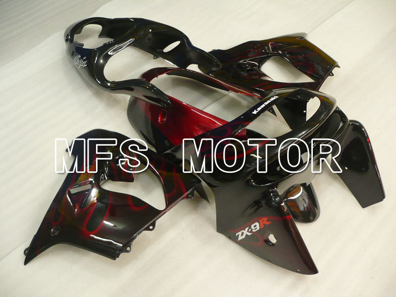 Kawasaki NINJA ZX9R 1998-1999 ABS Fairing - Flame - Red Black - MFS3932 - Fairings Kit