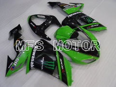 Kawasaki NINJA ZX10R 2006-2007 Injection ABS Fairing - Monster - Black Green - MFS4034 - Fairings Kit