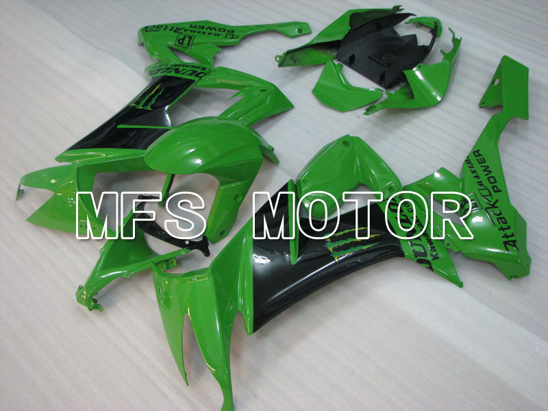 Kawasaki NINJA ZX10R 2008-2010 Injection ABS Fairing - Monster - Black Green - MFS4078 - Fairings Kit