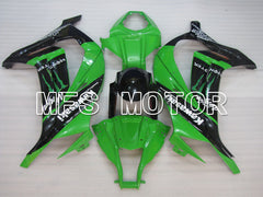 Kawasaki NINJA ZX10R 2011-2015 Injection ABS Fairing - Monster - Black Green - MFS4087 - Fairings Kit