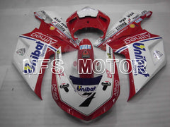 Ducati 848 / 1098 / 1198 2007-2011 Injection ABS Fairing - Unibat - Red White - MFS4145 - Fairings Kit
