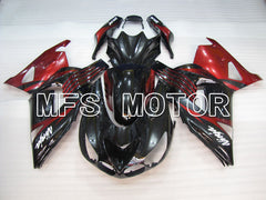 Kawasaki NINJA ZX14R 2006-2011 Injection ABS Fairing - Factory Style - Black Red wine color - MFS4181 - Fairings Kit