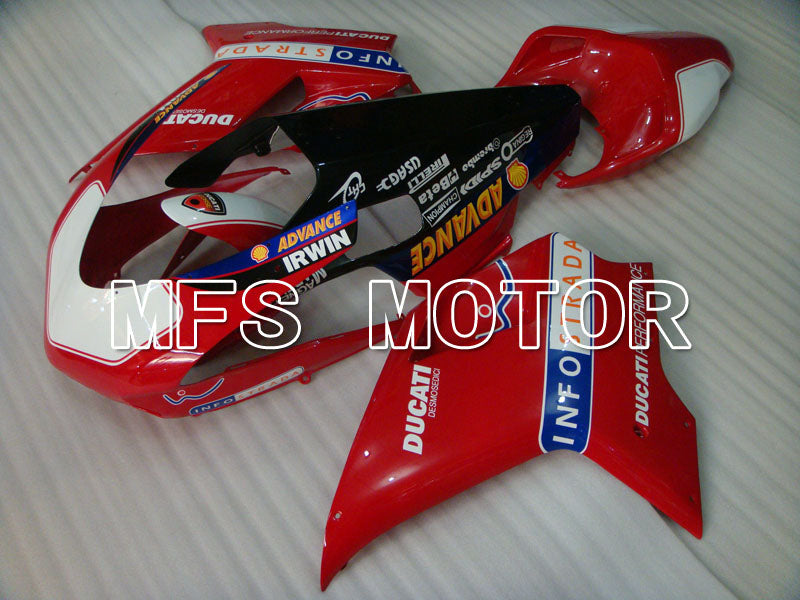 Ducati 848 / 1098 / 1198 2007-2011 Injection ABS Fairing - INFO STRADA - Red White - MFS4193 - Fairings Kit