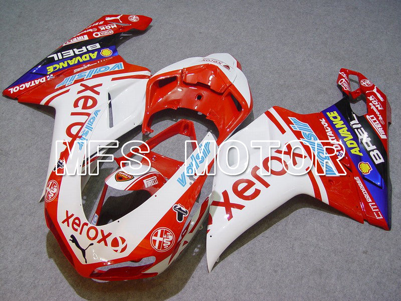 Ducati 848 / 1098 / 1198 2007-2011 Injection ABS Fairing - Xerox - Red White - MFS4783 - Fairings Kit