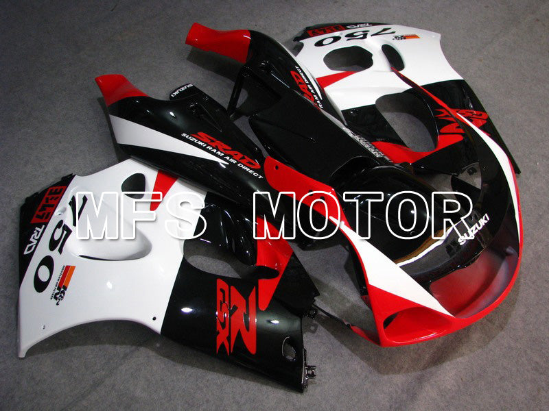 Suzuki GSXR750 1996-1999 ABS Fairing - Factory Style - Black Red White - MFS6898 - Fairings Kit