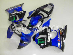 Kawasaki NINJA ZX6R 2000-2002 Injection ABS Fairing - Monster - Black Blue - MFS5569 - Fairings Kit