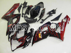 Suzuki GSXR1000 2005-2006 Injection ABS Fairing - Flame - Black Red - MFS5645 - Fairings Kit
