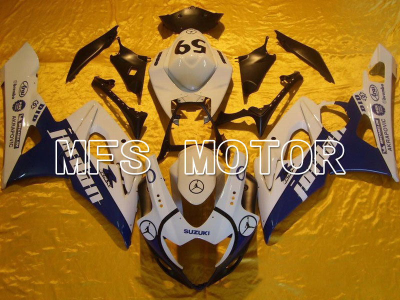 Suzuki GSXR1000 2005-2006 Injection ABS Fairing - Jordan - Blue White - MFS5646 - Fairings Kit