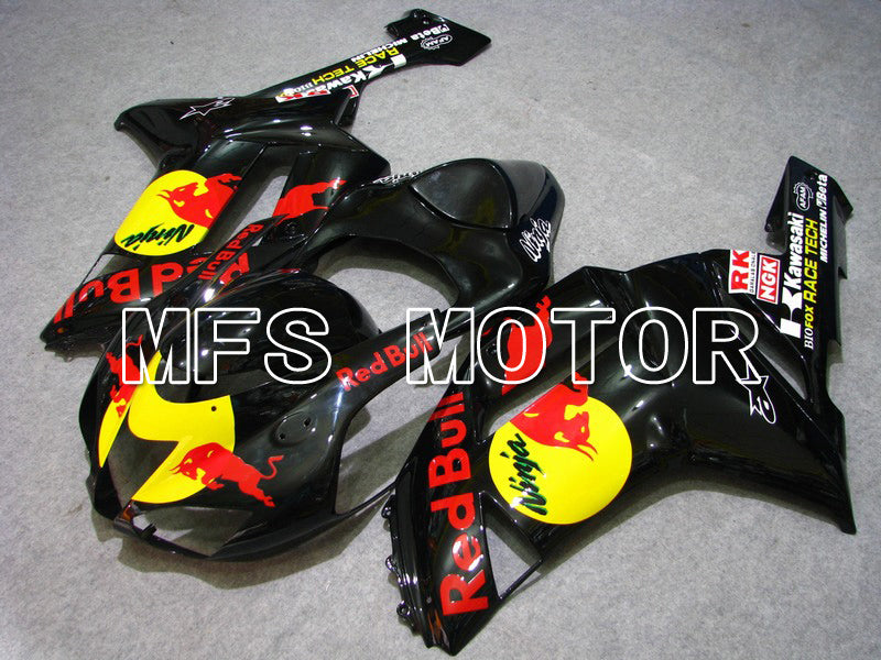 Kawasaki NINJA ZX6R 2007-2008 Injection ABS Fairing - Red Bull - Black - MFS5791 - Fairings Kit