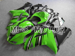 Kawasaki NINJA ZX6R 2007-2008 Injection ABS Fairing - Factory Style - Black Green - MFS5802 - Fairings Kit