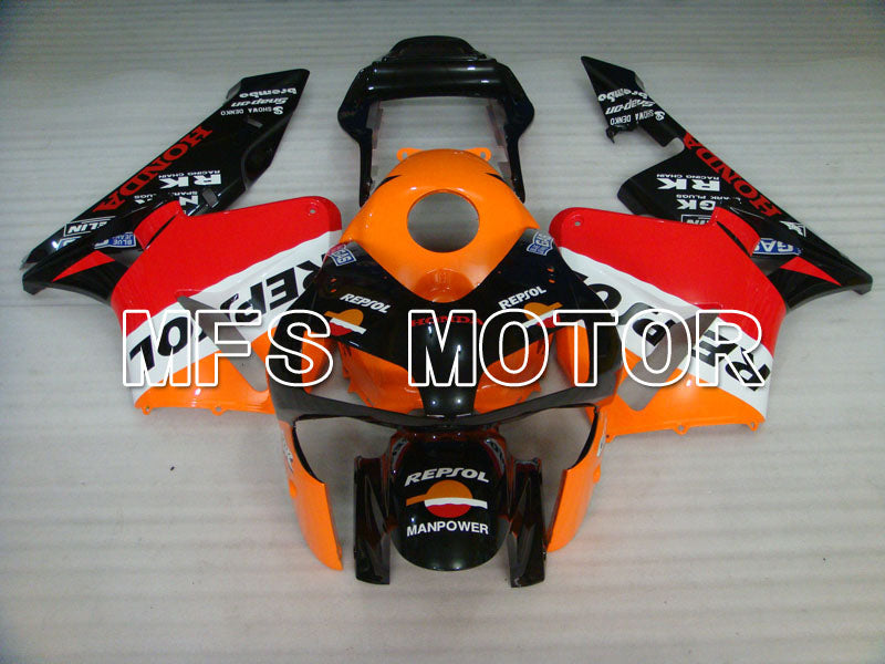 Honda CBR600RR 2003-2004 Injection ABS Fairing - Repsol - Orange Red Black - MFS2079 - Fairings Kit