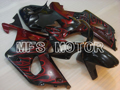 Suzuki GSXR600 2001-2003 Injection ABS Fairing - Flame - Black - MFS2088 - Fairings Kit