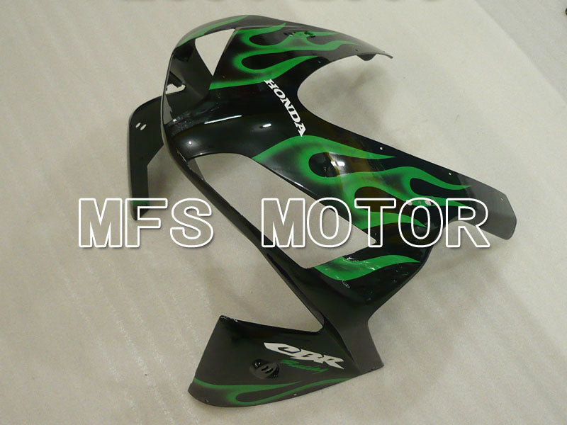 Honda CBR600RR 2003-2004 ABS Injection Fairing - Flame - Black Green - MFS2105 - Fairings Kit