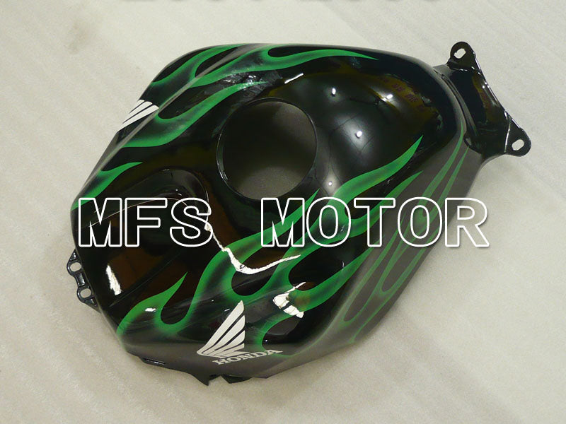 Honda CBR600RR 2003-2004 ABS Injection Fairing - Flame - Black Green - MFS2105 - Fairings Kit