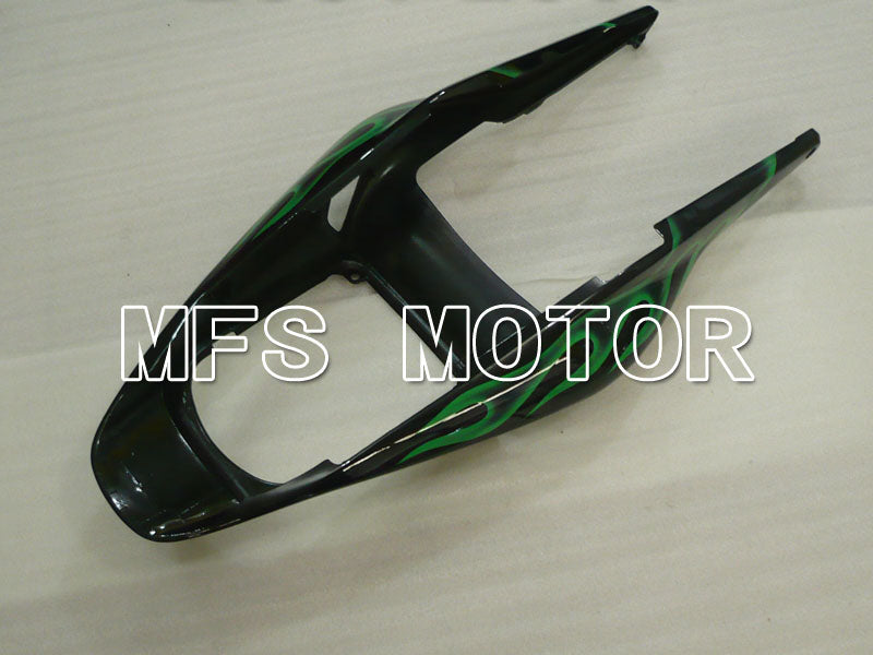 Honda CBR600RR 2003-2004 ABS Injection Fairing - Flame - Black Green - MFS2105 - Fairings Kit