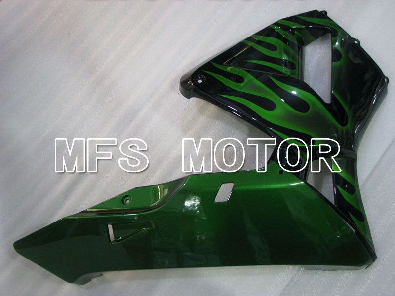 Honda CBR600RR 2003-2004 ABS Injection Fairing - Flame - Green Black - MFS2124 - Fairings Kit