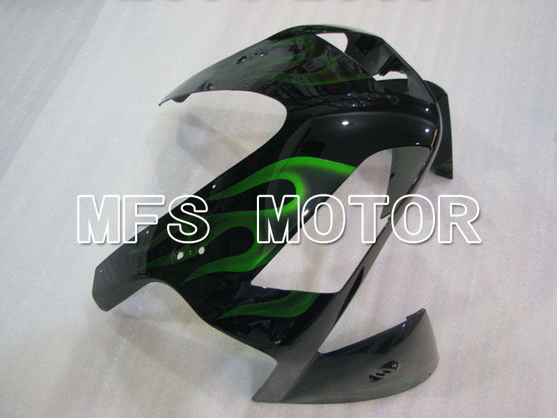Honda CBR600RR 2003-2004 ABS Injection Fairing - Flame - Green Black - MFS2124 - Fairings Kit