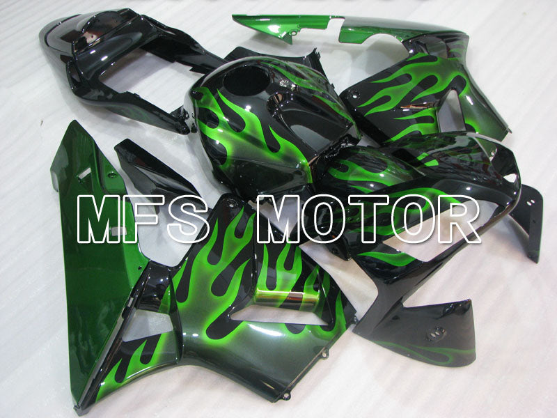Honda CBR600RR 2003-2004 ABS Injection Fairing - Flame - Green Black - MFS2124 - Fairings Kit