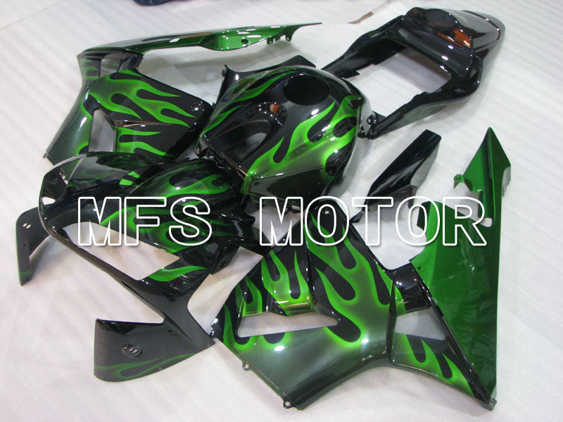 Honda CBR600RR 2003-2004 ABS Injection Fairing - Flame - Green Black - MFS2124 - Fairings Kit