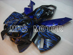 Honda CBR600RR 2003-2004 ABS Injection Fairing - Flame - Black Blue - MFS2130 - Fairings Kit