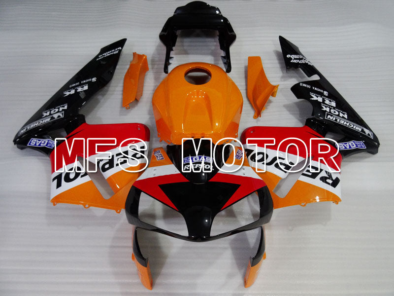 Honda CBR600RR 2003-2004 ABS Injection Fairing - Repsol - Red Orange Black - MFS2145 - Fairings Kit
