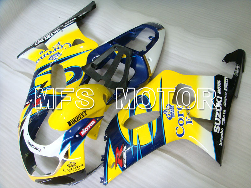 Suzuki GSXR600 2001-2003 Injection ABS Fairing - Corona - Black Yellow Blue - MFS2201 - Fairings Kit