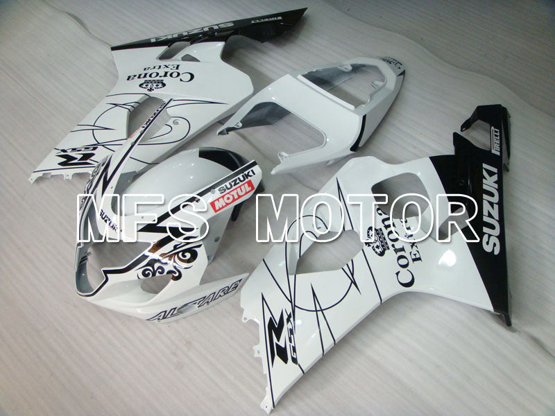 Suzuki GSXR600 GSXR750 2004-2005 Injection ABS Fairing - Corona - Black White - MFS2234 - Fairings Kit