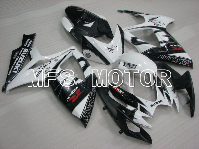 Suzuki GSXR600 GSXR750 2006-2007 Injection ABS Fairing - Corona - Black White - MFS2321 - Fairings Kit