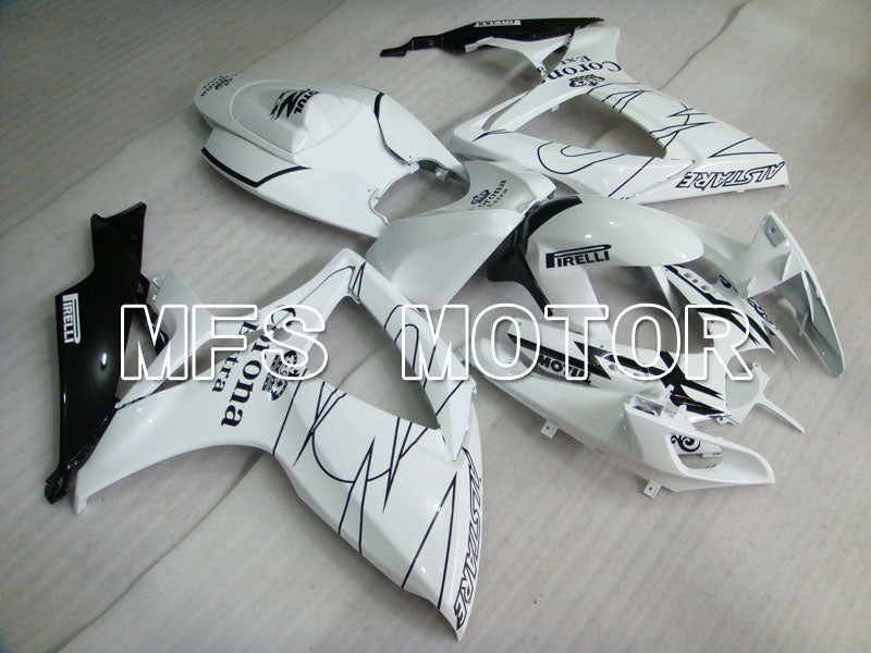 Suzuki GSXR600 GSXR750 2006-2007 Injection ABS Fairing - Corona - Black White - MFS2325 - Fairings Kit