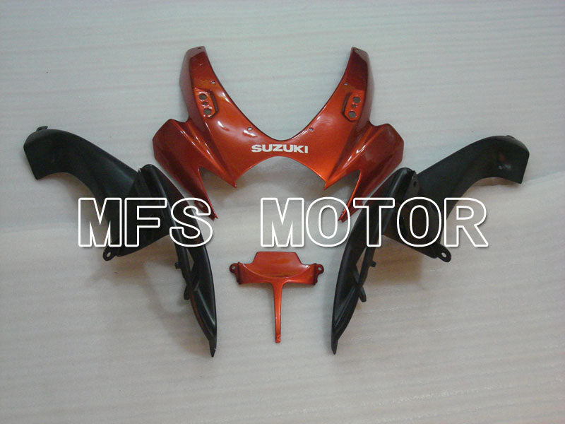 Suzuki GSXR600 GSXR750 2006-2007 Injection ABS Fairing - Flame - Black Orange - MFS2335 - Fairings Kit