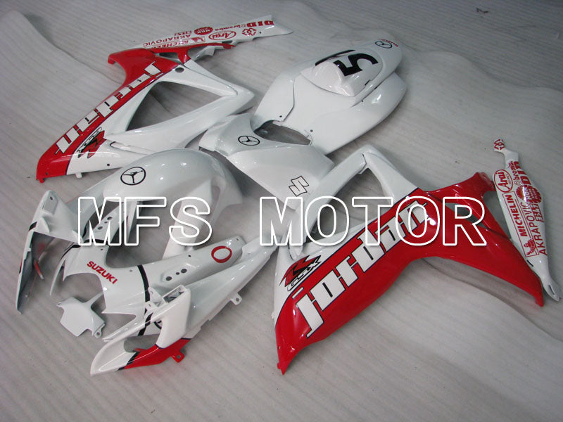 Suzuki GSXR600 GSXR750 2006-2007 Injection ABS Fairing - Jordan - White Red - MFS2346 - Fairings Kit