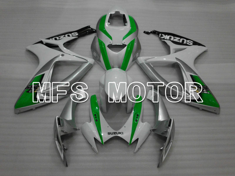Suzuki GSXR600 GSXR750 2006-2007 Injection ABS Fairing - Factory Style - White Green Silver - MFS2352 - Fairings Kit