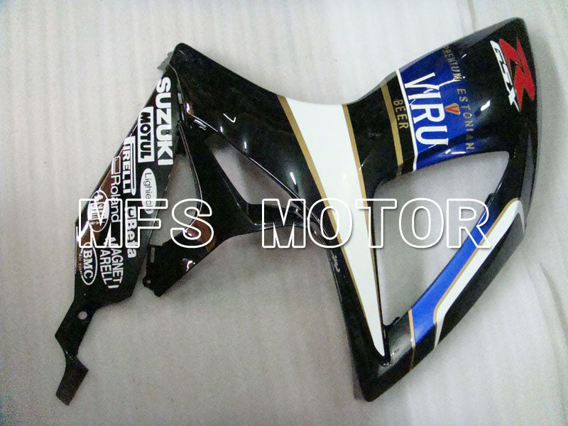 Suzuki GSXR600 GSXR750 2006-2007 Injection ABS Fairing - VIRU - Black White - MFS2370 - Fairings Kit